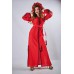 Embroidered Boho Maxi Dress "Fantasy" Red